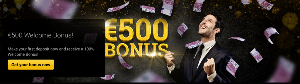 €500 Welcome Bonus Banner